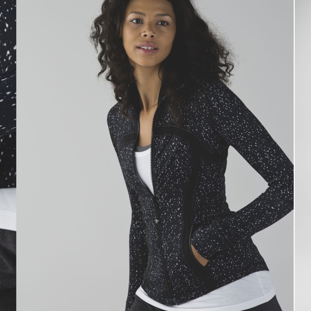 Lululemon Define Jacket Butterfly Texture Mink Berry Black